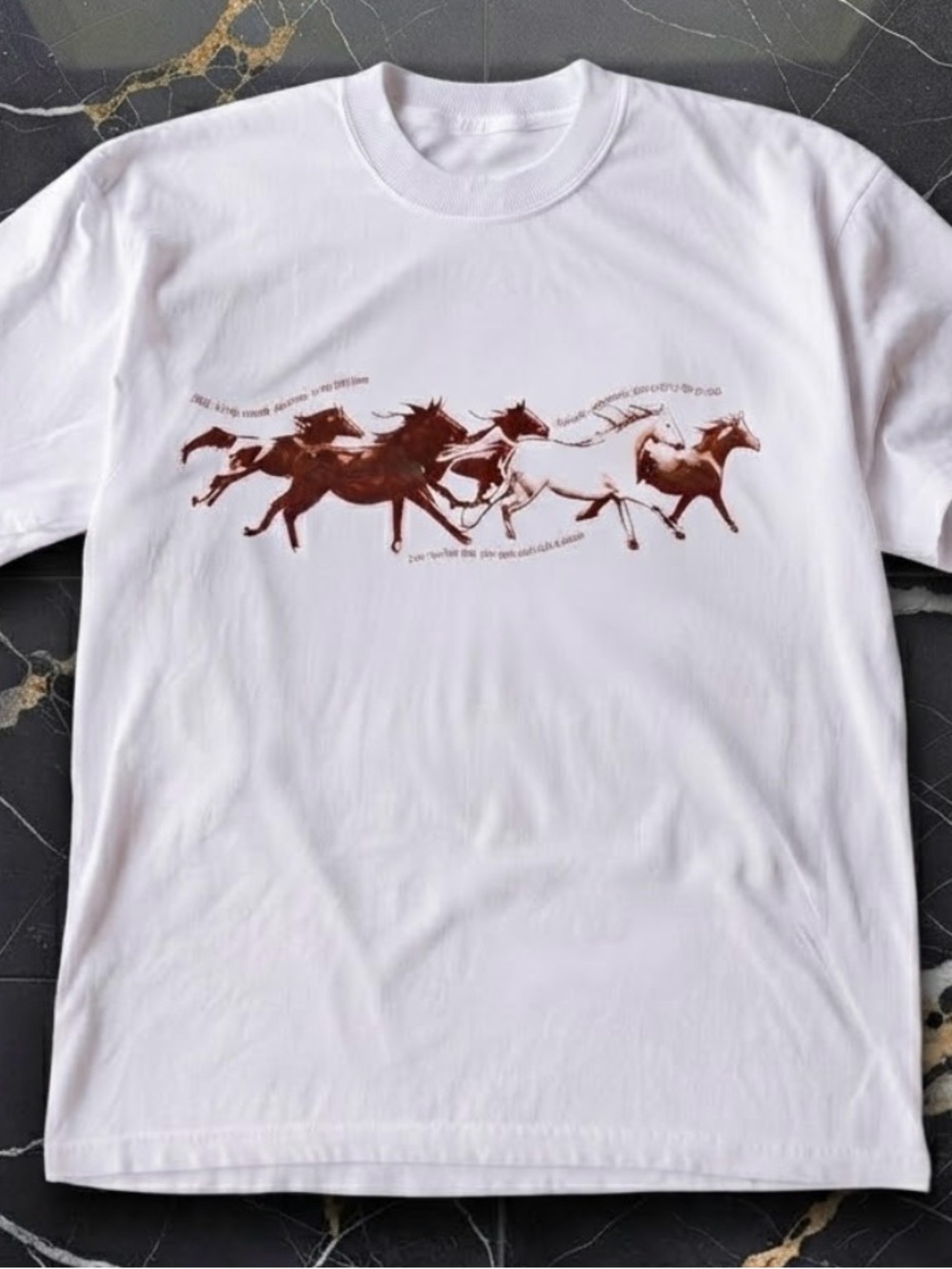 Western Running Horses Print T-Shirt | Equestrian Art | Western Style Fans